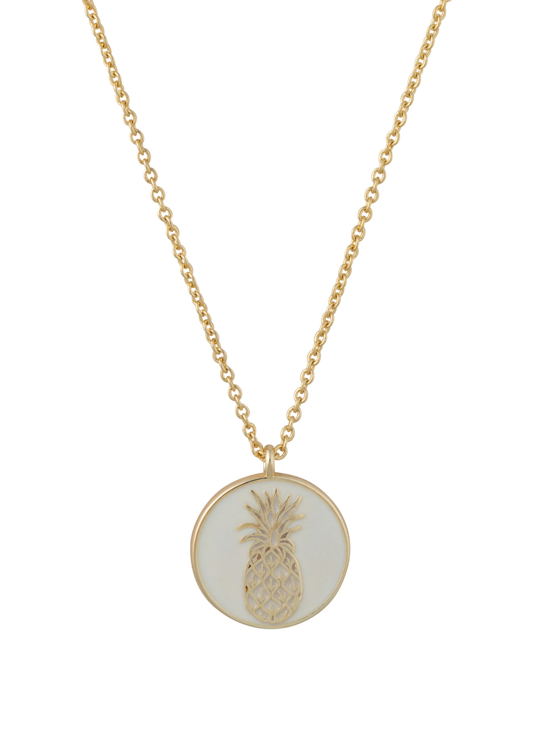 lanai pineapple coin charm necklace