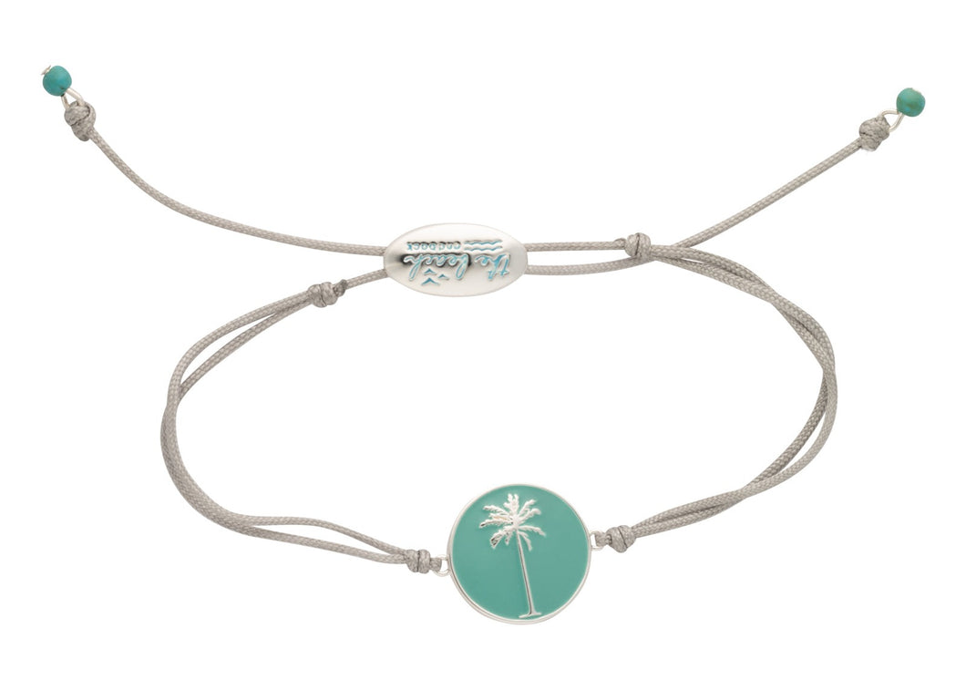 palm harbor palm tree charm slider bracelet