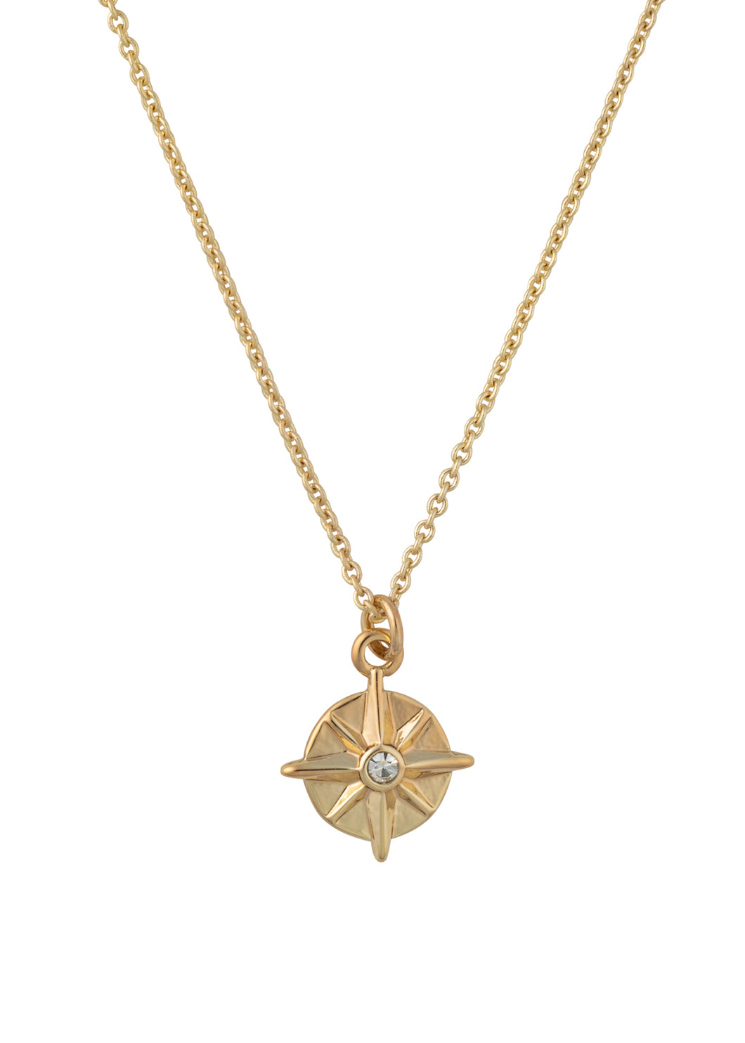 point judith mini compass rose necklace gold
