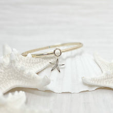Load image into Gallery viewer, sea bright sea star bangle gold