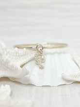 Load image into Gallery viewer, mattapoisett seahorse bangle gold