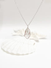 Load image into Gallery viewer, narragansett pearl and oyster necklace - silver