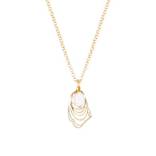 Load image into Gallery viewer, narragansett pearl and oyster necklace - gold
