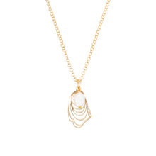 Load image into Gallery viewer, narragansett pearl and oyster necklace - gold