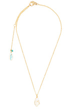 Load image into Gallery viewer, narragansett pearl and oyster necklace - gold
