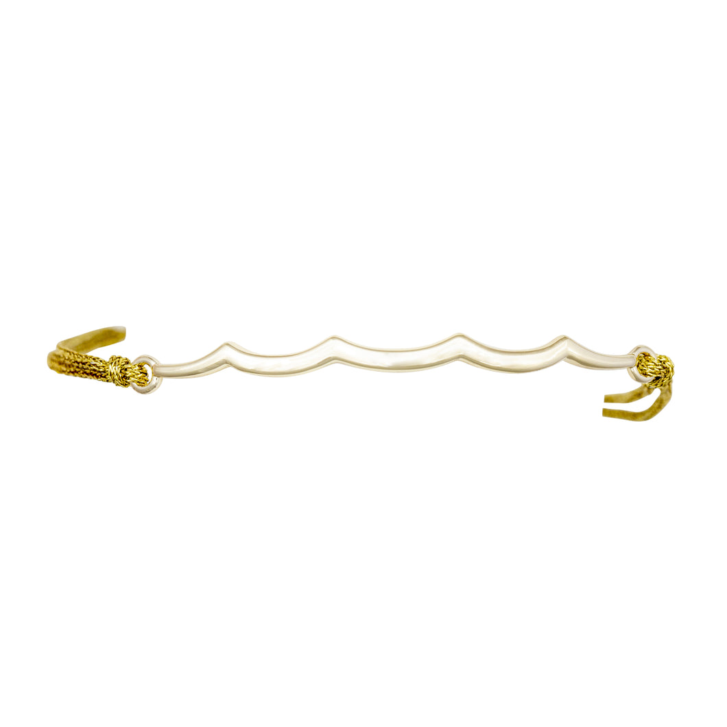 wave slider bracelet gold
