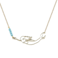 Load image into Gallery viewer, nantucket mermaid collar necklace -gold