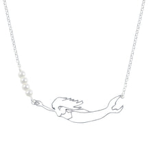 Load image into Gallery viewer, nantucket mermaid collar necklace -silver