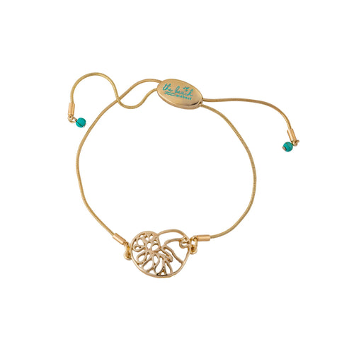 ocracoke single moon snail shell adjustable slider bracelet tbabbr0004-gold