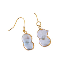 Load image into Gallery viewer, the beach and back ocean springs figure eight pearl drop earrings
