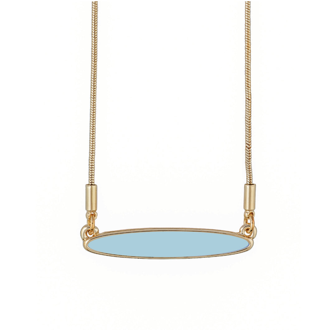 lavallette long board necklace aqua