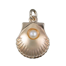 Load image into Gallery viewer, charleston shell and pearl gold charm
