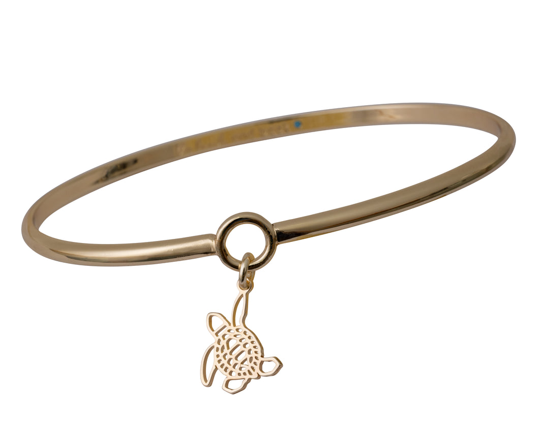 southport sea turtle bangle bracelet gold
