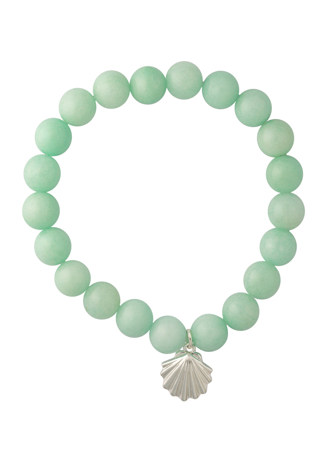 seaside aqua quartz beaded stretch bracelet