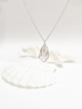 Load image into Gallery viewer, narragansett pearl and oyster necklace - silver
