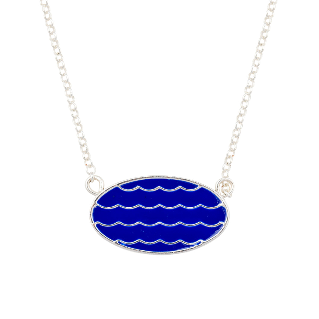 wave necklace silver