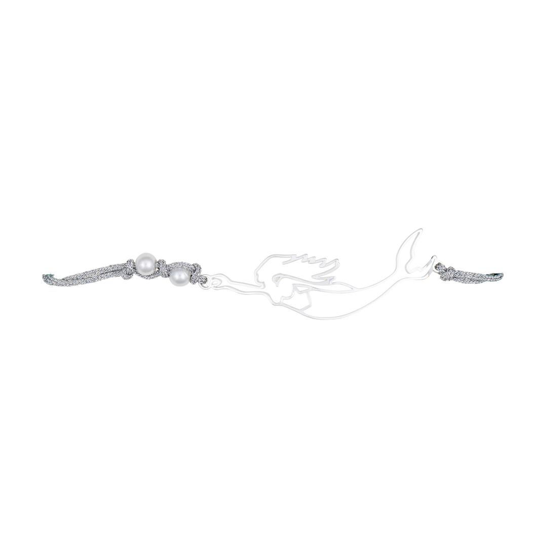 nantucket mermaid slider bracelet silver