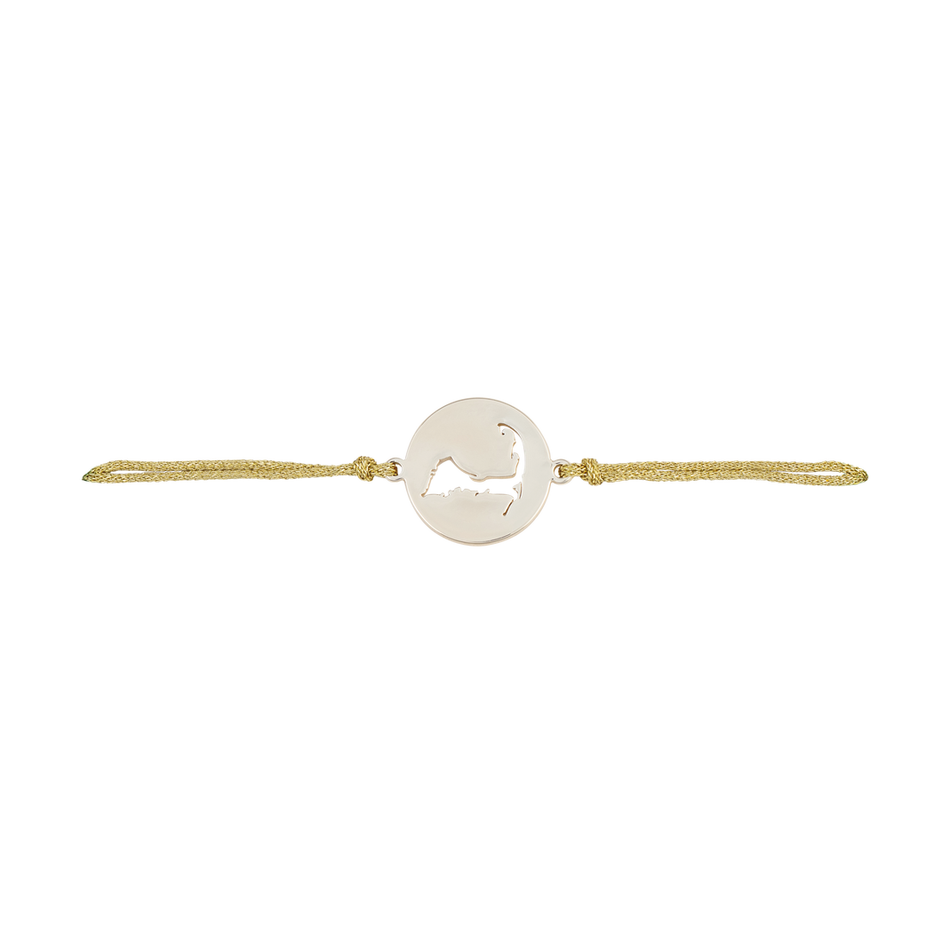 cape slider bracelet gold