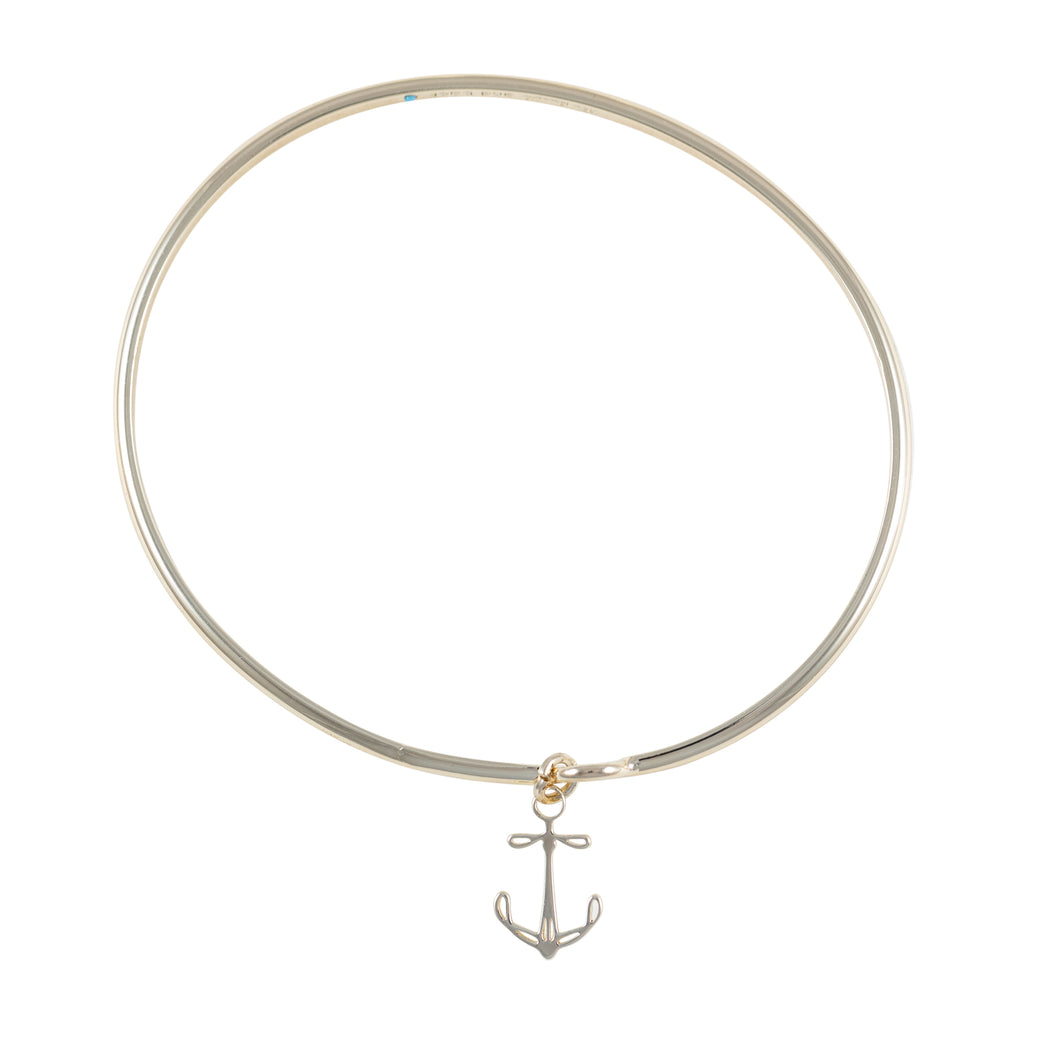 plymouth anchor bangle gold