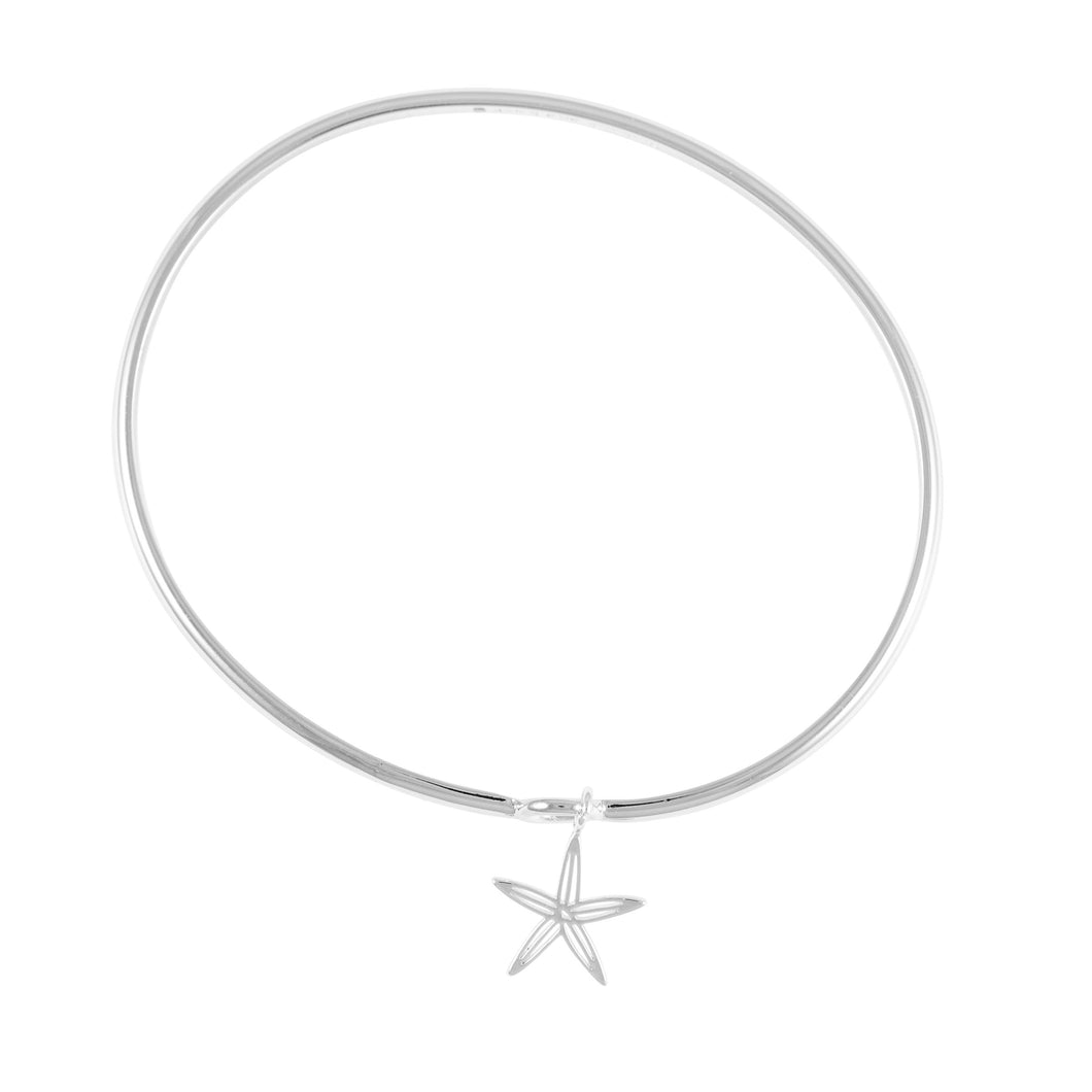 sea bright sea star bangle silver