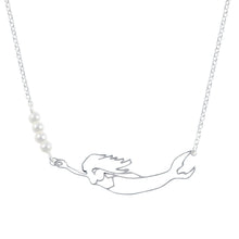 Load image into Gallery viewer, nantucket mermaid collar necklace -silver

