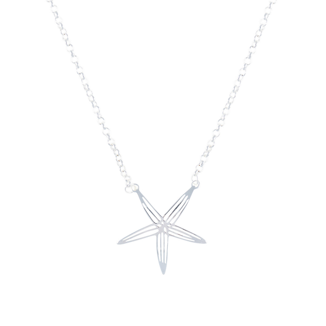 sea bright sea star necklace silv