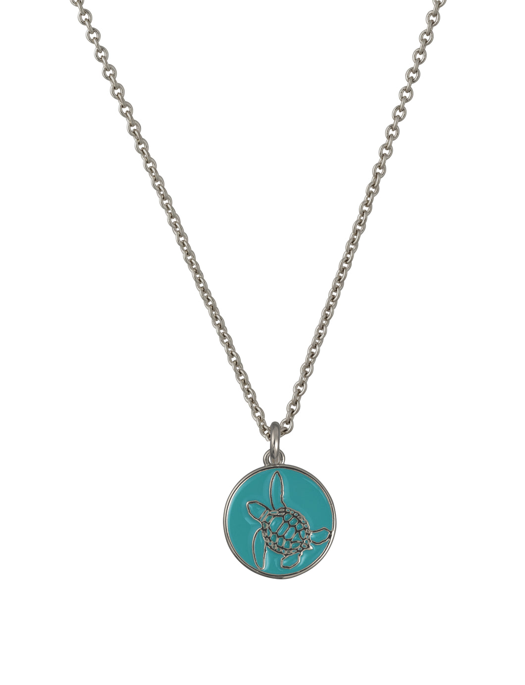 bald head island turtle coin necklace turq gold