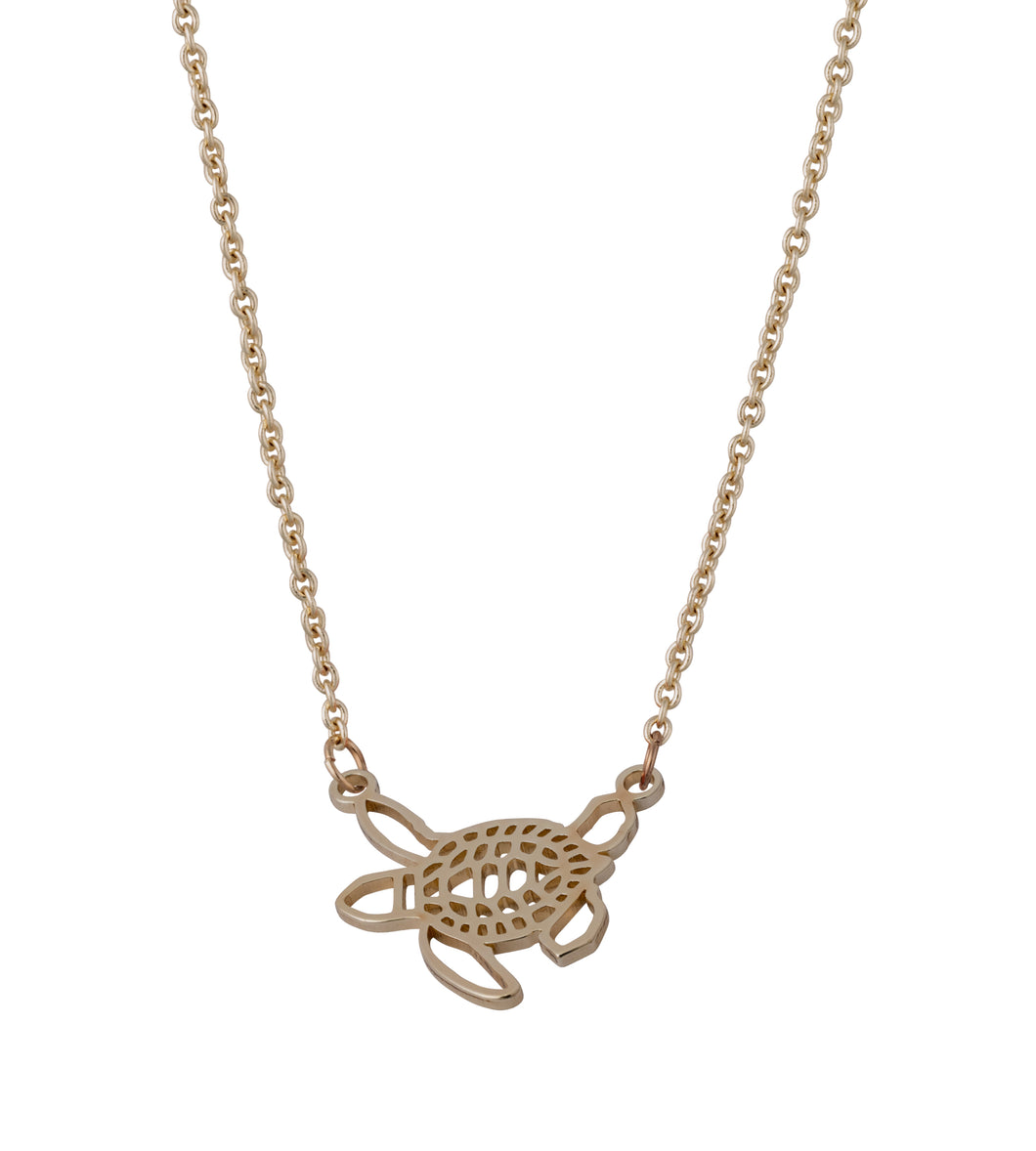 bald head island  turtle necklace gold