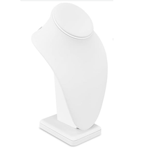 Load image into Gallery viewer, white leatherette bust form medium
