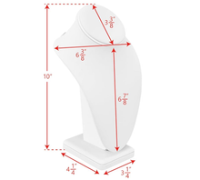 Load image into Gallery viewer, white leatherette bust form medium
