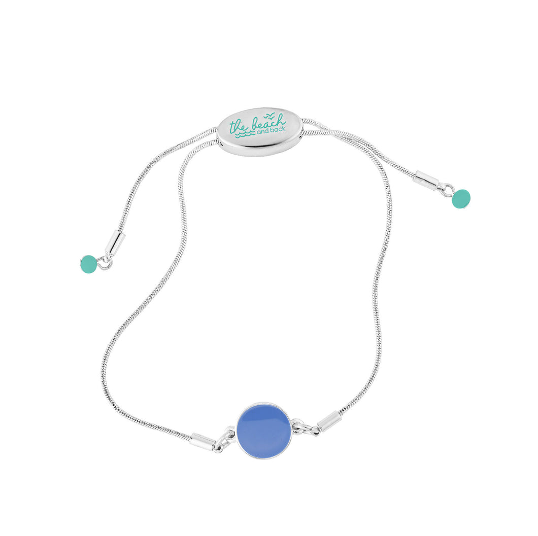 dana point circle slider bracelet blue