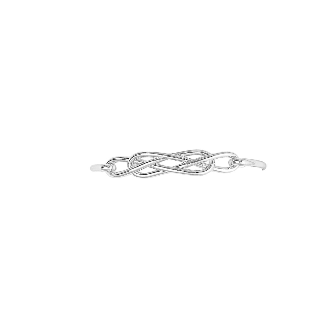 avalon intertwined nautical knot bangle silver