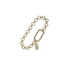 Load image into Gallery viewer, charleston circle link bracelet gold
