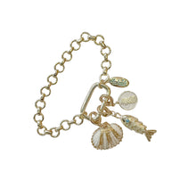 Load image into Gallery viewer, charleston circle link bracelet gold
