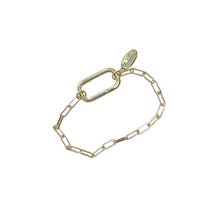 Load image into Gallery viewer, charleston paperclip chain link bracelet gold
