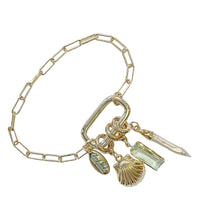 Load image into Gallery viewer, charleston paperclip chain link bracelet gold
