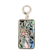 Load image into Gallery viewer, charleston gold abalone nautilus rectangle charm

