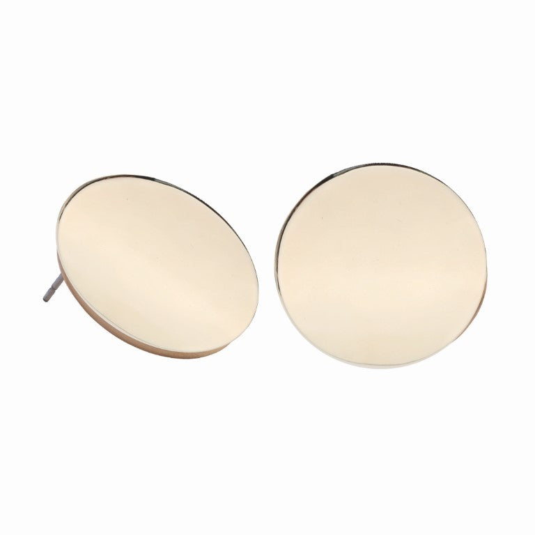 dana point circle post earrings gold