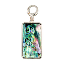 Load image into Gallery viewer, charleston gold abalone nautilus rectangle charm

