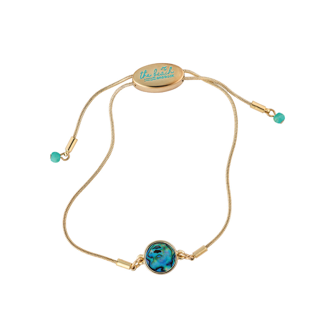 dana point circle slider bracelet abalone shell