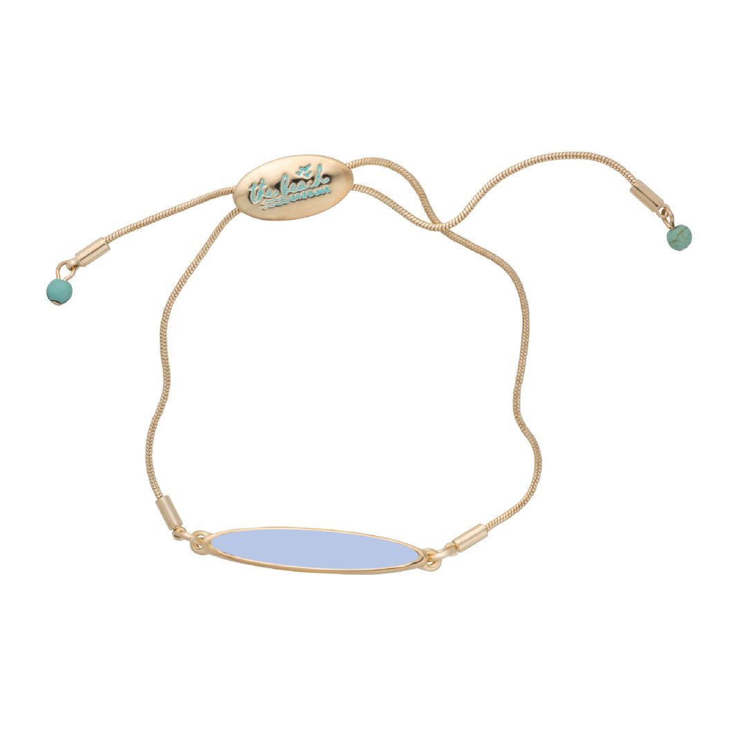 lavallette long board bracelet light blue