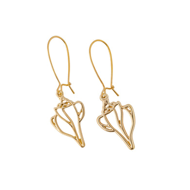 plum island shell drop earrings