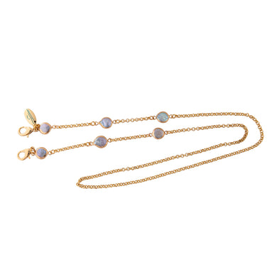convertible mask chain glasses chain with freshwater disc pearl
