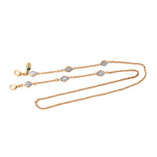 Load image into Gallery viewer, naples mask / eyeglasses convertible chain with diamond shape pearls
