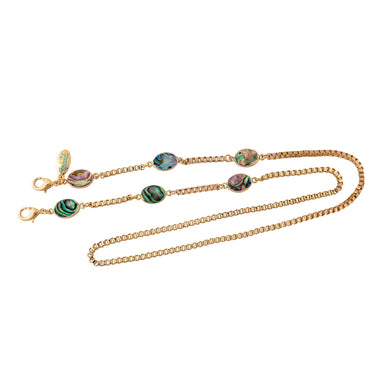 convertible mask chain glasses chain with abablone ovals