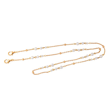 convertible mask chain glasses chain with faux pearls