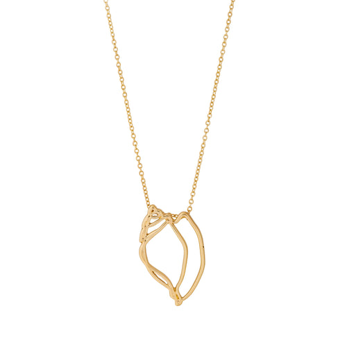 the beach and back hatteras shell pendant necklace on adjustable gold plated brass chain tbabnk0006