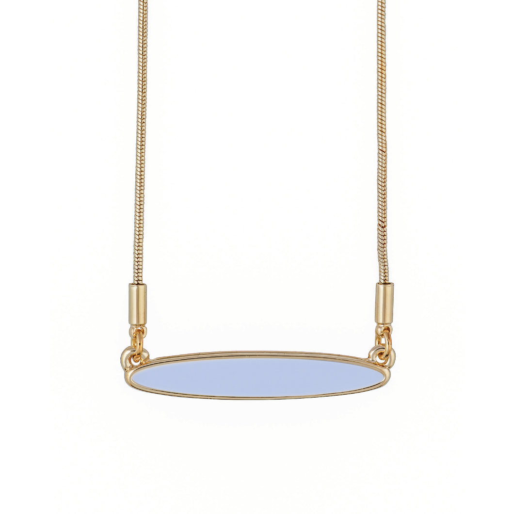 lavallette long board necklace light blue